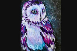 Virtual Paint Nite: Midnight Woodland Owl